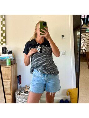 ORIGINAL PENGUIN GOLF TOP POLO BLACK WOMENS SIZE XL